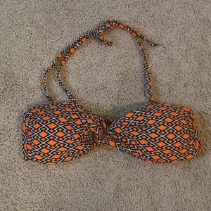 Aztec strap/strapless swim top
